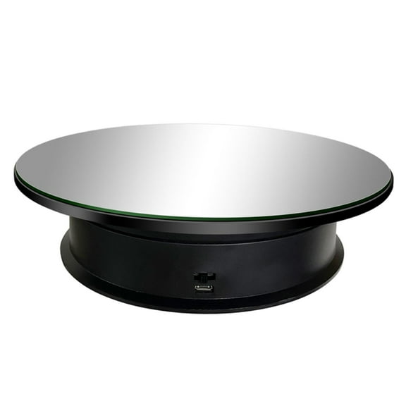 8" Rotating Display Stand USB Powered Turntable 2 Speed Toy Model Display Mirror