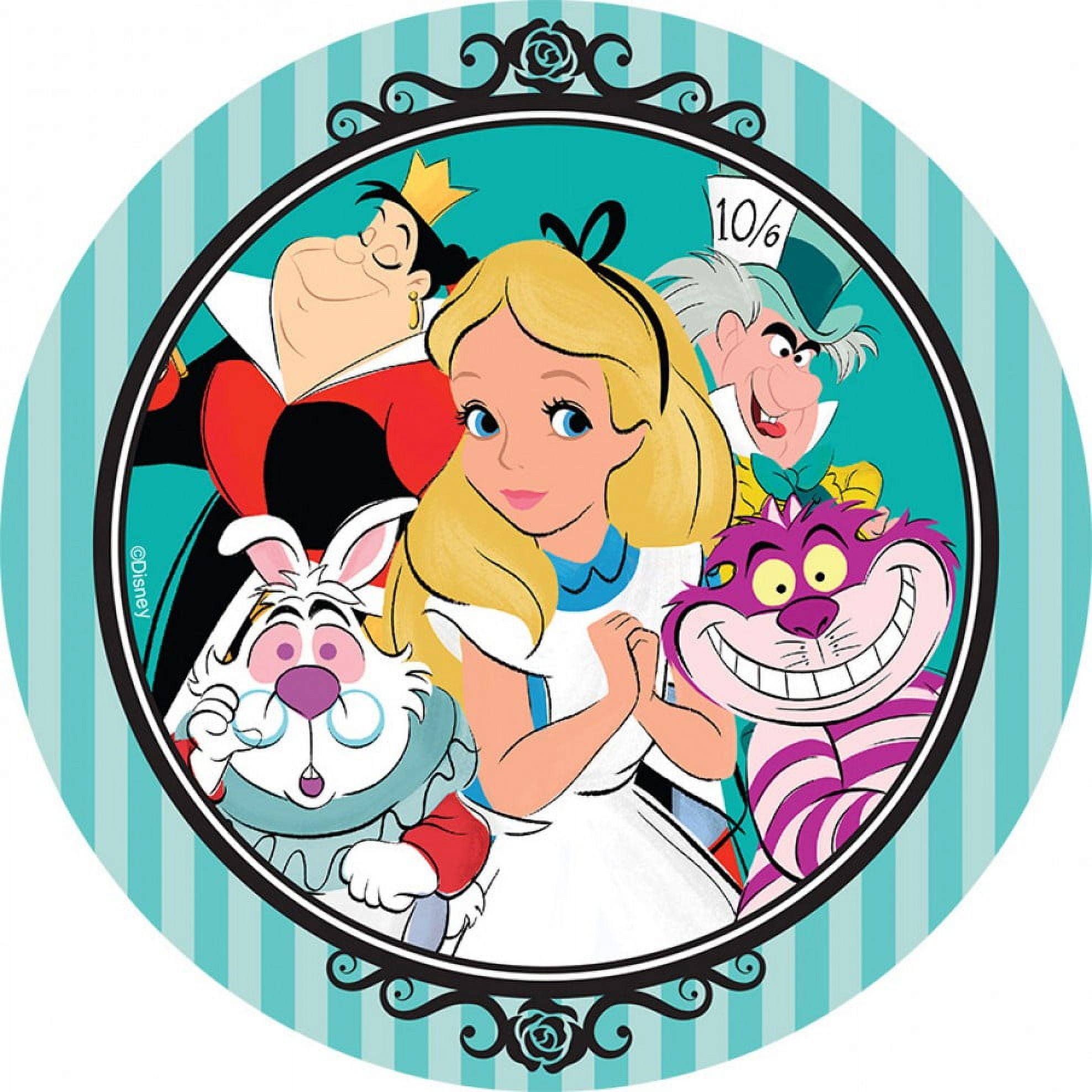 8 Round Alice in Wonderland Image Edible Frosting Cake Topper ABPID21977 