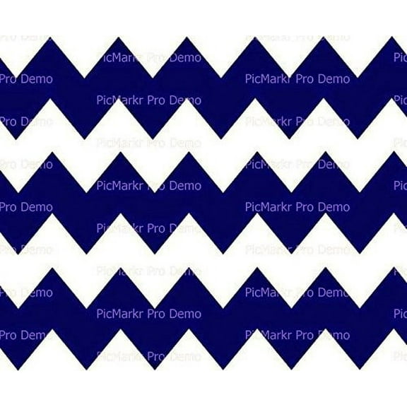 8" Round Cake - Navy Blue Large Chevron Background Birthday - Edible Cake or Cupcake Topper - D10040