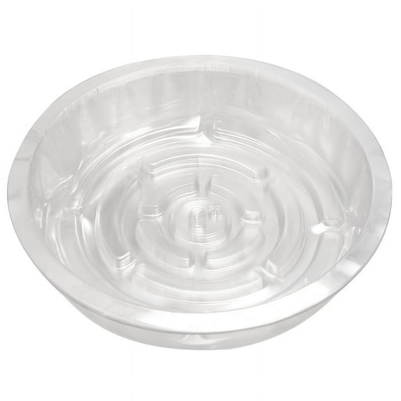 无 8" Round Clear Plastic Plant Saucers (10 Count