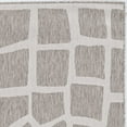 thumbnail image 1 of 8' Round Ivory or Grey Abstract Tiles Indoor Outdoor Area Rug, 1 of 2
