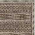 thumbnail image 1 of 8' Round Mocha Geometric Pattern Indoor Outdoor Area Rug, 1 of 5