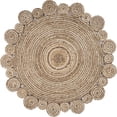 thumbnail image 1 of 8â€™ Round Natural Coiled Area Rug, 1 of 7
