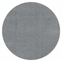 8' Round  Polyester Grey Area Rug