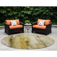 thumbnail image 1 of 8' Round Taupe Round Washable Non Skid Indoor Outdoor Area Rug, 1 of 3