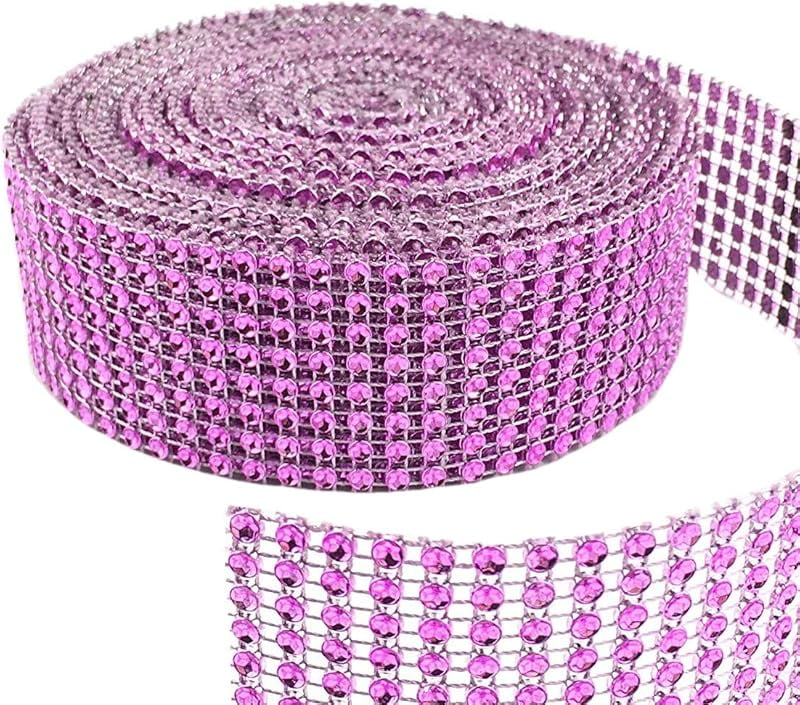 8 Row 10 Yard Rhinestones Diamonds Ribbon Bling Wrap for Crafts for ...