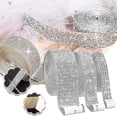 thumbnail image 1 of 8 Rows Self Adhesive Crystal Rhinestone Ribbon Diamond Wrap Roll for DIY Bling Decor Car Phone Laptop and Gift Embellishments Sparkly, 1 of 3