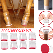 8 Ruby Slide Chair Leg Protectors for Hardwood Floors, Fits All Shapes