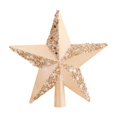 thumbnail image 1 of 8" Rustic Christmas Star Tree Topper – Vintage Farmhouse Rusty Star Ornament for Christmas Tree, 3D Tree Top Star for Holiday Home Décor, Indoor & Outdoor Christmas Decorations (Goldrown), 1 of 5