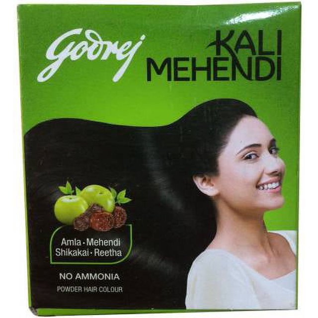 8 Sachets Pack 24grams Godrej Black Henna Powder Hair Dye Amla Shikakai