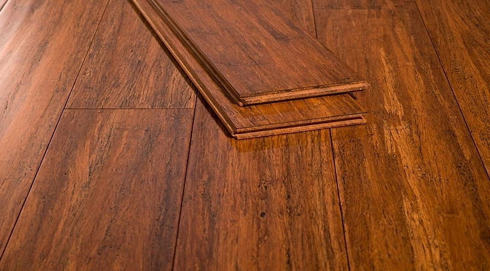 8" Sample Piece - Ambient Carbonized Antiqued Bamboo Flooring