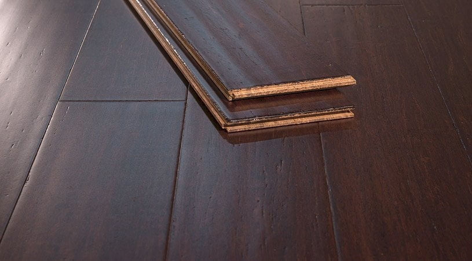 8" Sample Piece - Ambient Coffee Handscraped Bamboo Flooring