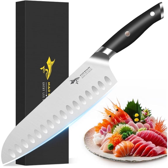 8" Santoku Kitchen Knife, Ford rman High Carbon Steel Chef Full Tang Ergonomic Handle, Ultra Sharp for Chopping & Slicing,Birthday Gifts Women Men,Gift Box