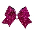 thumbnail image 1 of 8" Satin Gem Glitter Bows w/ Elastic Band  Pinch Clip, 1 of 5