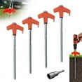 8" Screw in Tent Stakes Ground Anchors Screw in, Upgraded Drillable