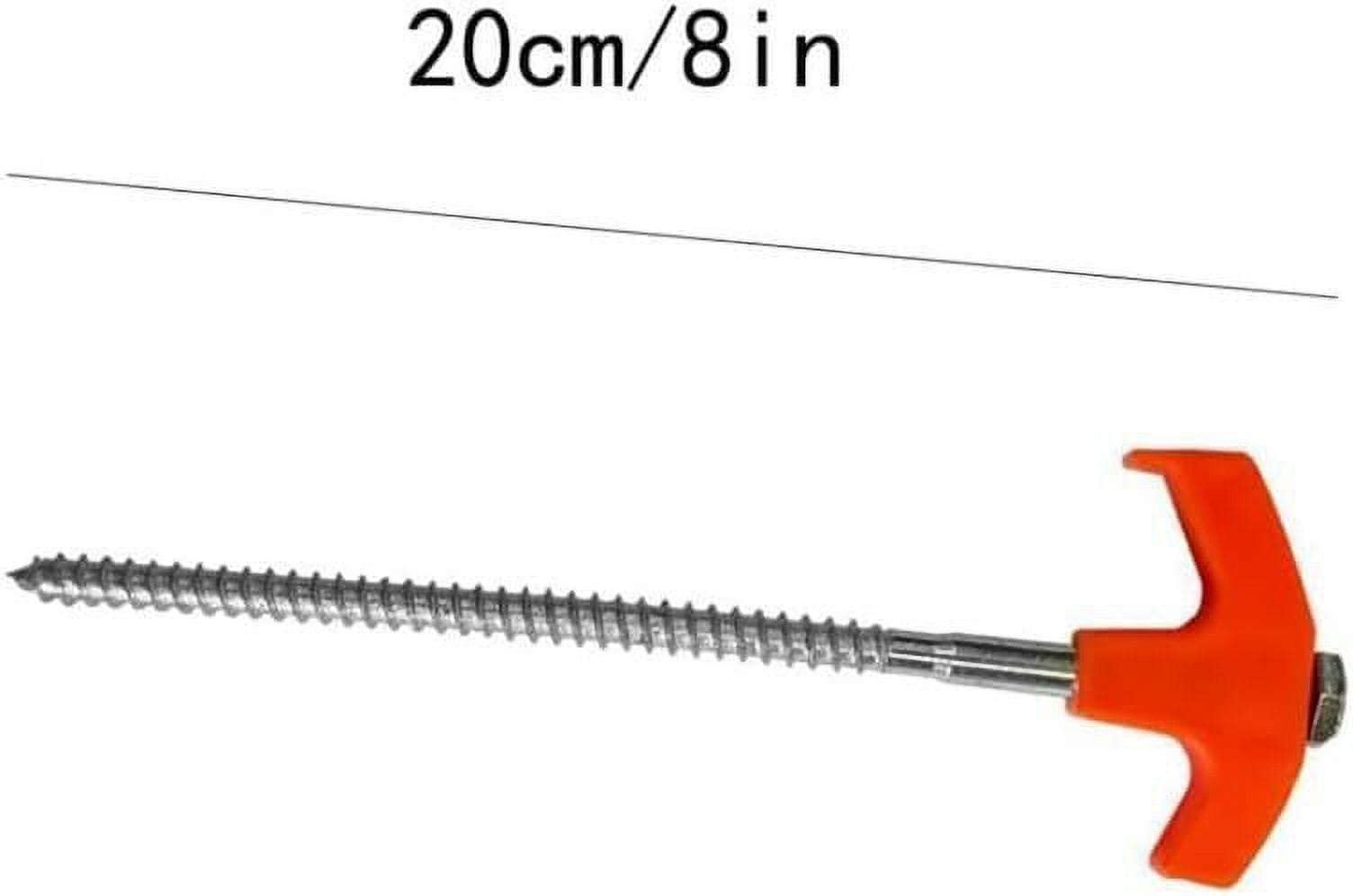 8" Screw in Tent Stakes，Ground Anchors Screw, Screw in Tent Stakes