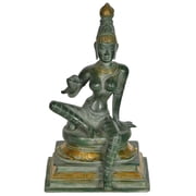 8 Seated Uma Bhogashakti Goddess Parvati In Brass | Handmade | Made In India - Brass Statue