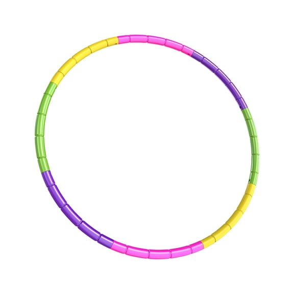 8-Section Adjustable Detachable Hula Hoop with Weight Customization for Home Fitness White