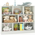 8Section Bookcase for Kids Wooden Toy Storage Organizer for Books Toys