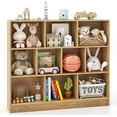 8Section Bookcase for Kids Wooden Toy Storage Organizer for Books Toys