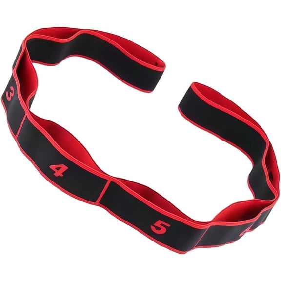 8-Section Numbered Resistance Band with Numbered Markings, Elastic Tension Pull Rope for Yoga, Fitness and Resistance Training