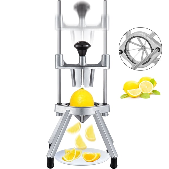 8-Section Stainless Steel Fruit Wedger, Commercial Lemon Lime Slicer for Bar, Restaurant, 8 Wedges Cutter