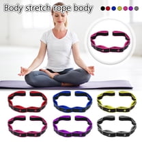 8 Section Style Dance Yoga Stretching Belt Yoga Pilates Fitness Tension Belt Digital Stretching Elasticity (Purple)