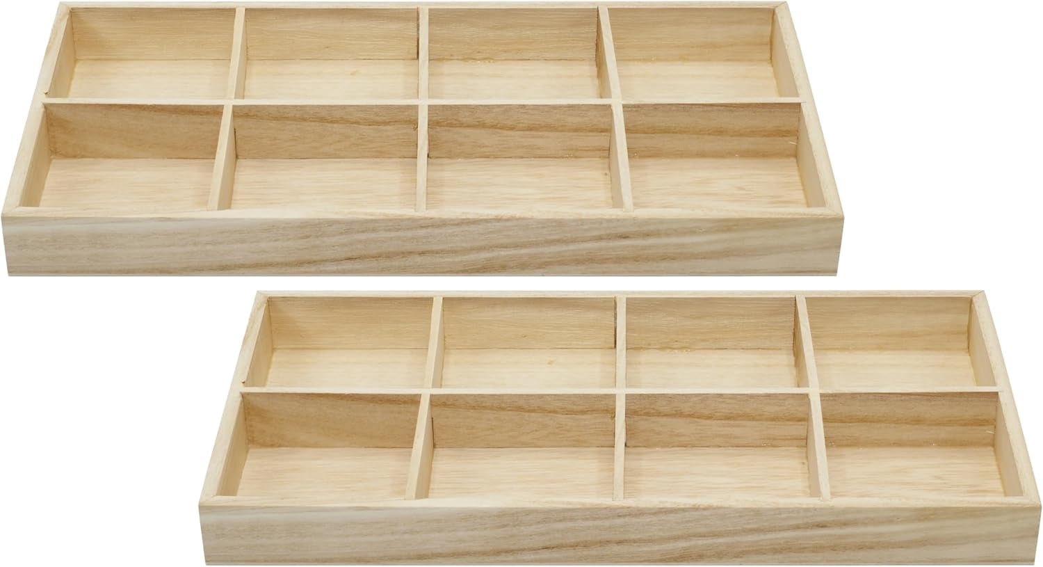 8 Section Wooden Trays – 14