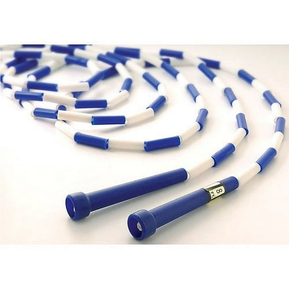 8' Segmented Skip Rope, Blue/White