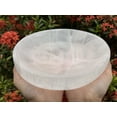 thumbnail image 1 of 8" Selenite Round Bowl, Jumbo Gemstone Carved Selenite Crystal Charging Bowl, Huge Selenite Crystals Bowl For Smudging and Reiki, 1 of 8