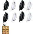 8 selfadhesive door handles, window assist handles, adhesive handles (black/white)