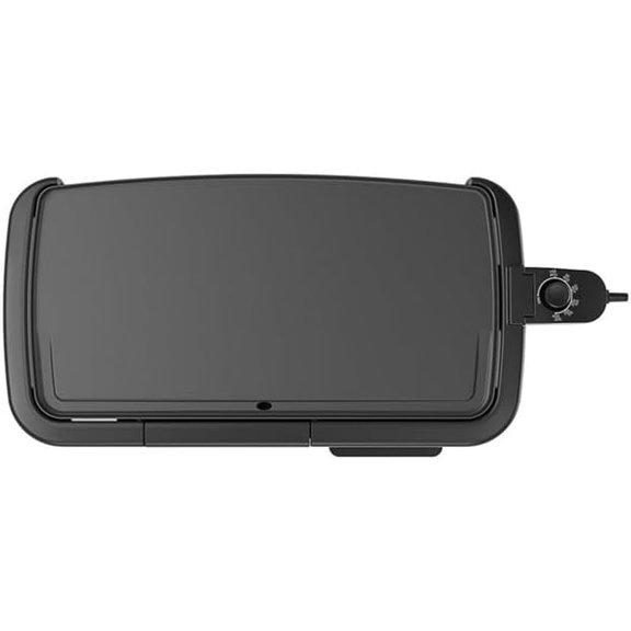 8-Serving Electric Griddle with Non-Stick Surface, Warming Tray & Removable Drip Tray