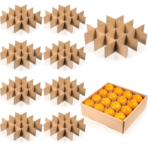 8 Set Cardboard Box Dividers for Moving 13x3in Shipping Cardboard Packing Dividers Glass Packing Kit for Kitchen Dish Pack ing Box Divider Tray for Small Lightweight Items Shipping, 48 pcs