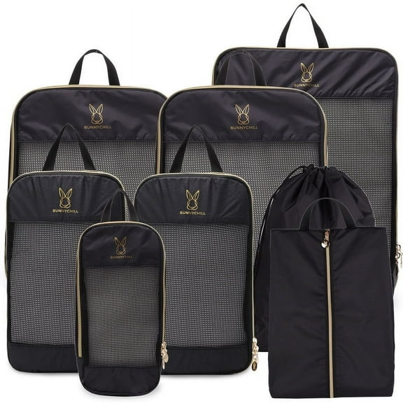 8 Set Expandable Compression Packing Cubes for Suitcases,Lightweight Compressible Travel Packing Organizer for Carry on Suitcase,Organizer Bags Set as Travel Essentials for Women Man