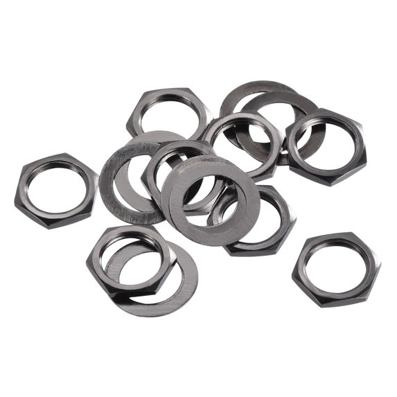 8 Set Guitar Nut and Washers 3/8" Guitar Input Output Jack Socket Nut Grey for Guitar, Bass