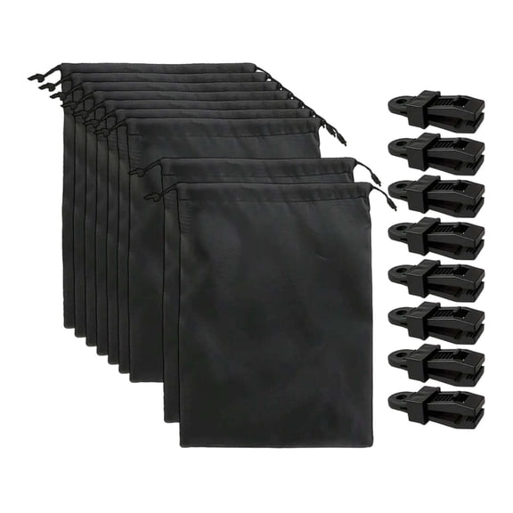 8 Set Heavy Duty Weights Curtain Sandbags Outdoor Clips Adjustable Weight Stability for Garden Balcony Drapes