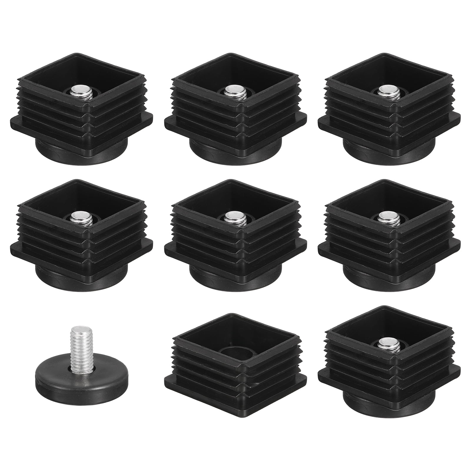 Table Leveling Mount 8 Set Leveling Feet, M10x45x45mm Rectangle Furniture Leg Leveling Fit ...