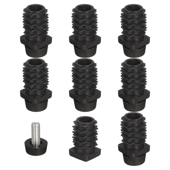 8 Set Leveling Feet, M6x15x15mm Rectangle Furniture Leg Leveling Fit Hole 15mm for Table Chair Furniture