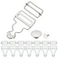 thumbnail image 1 of Uxcell 8 Set Metal Overalls Buckles, 1-1/8" Overall Suspender Clips, Adjustable Buckle Replacement with Sliders and Buttons for Bib Trousers Jeans Suspender, Matte Color, 1 of 6