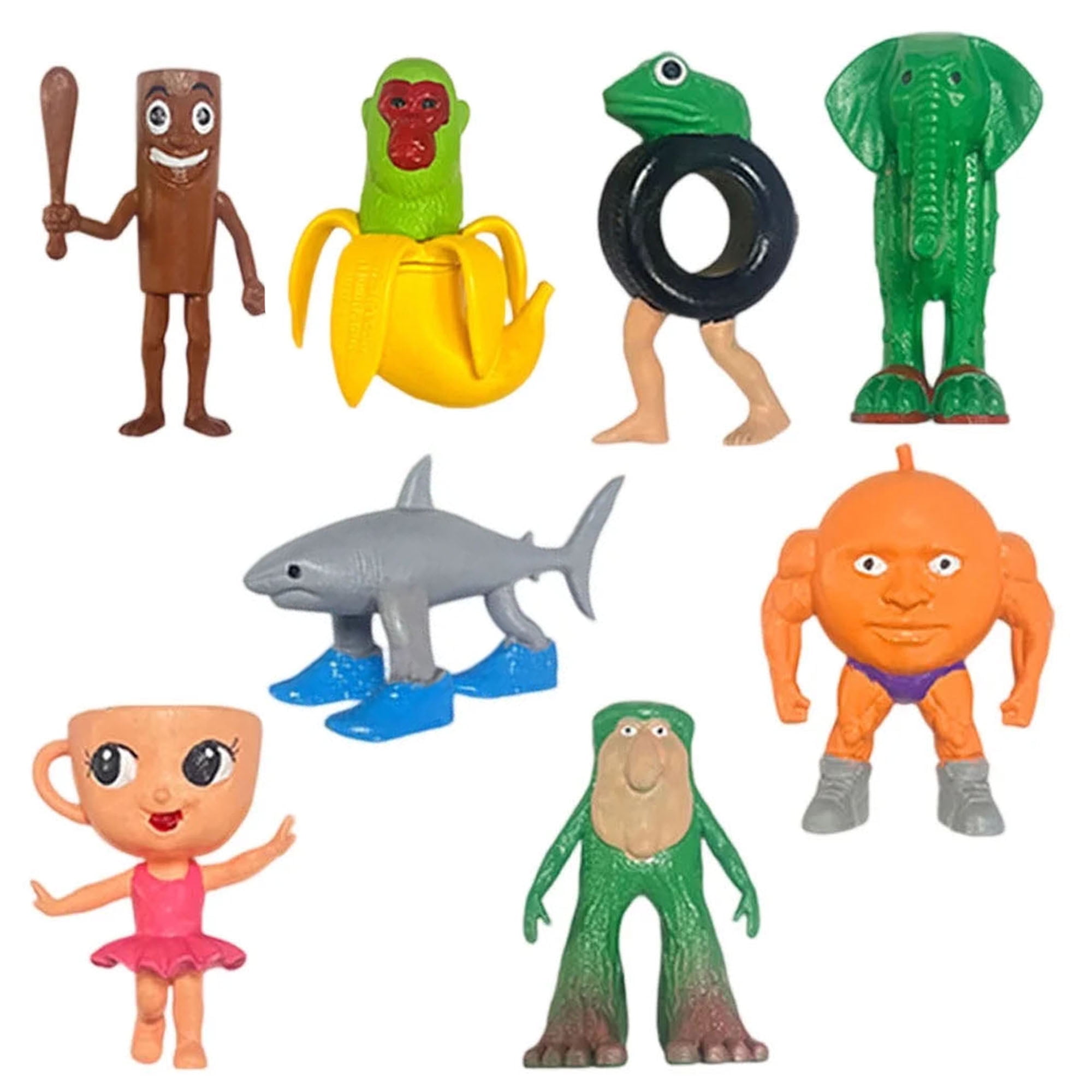 8 Set PCS Tung Tung Tung Sahur Action Figures, Each Figure is