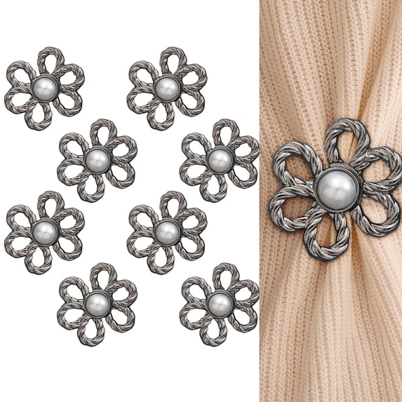 8 Set Pant Waist Tightener Flower Buttons Pins For Loose Jeans, 2025 New Adjustable Waist Buckle Extender Set Pants Clips, No Sewing For Jeans, Skirts