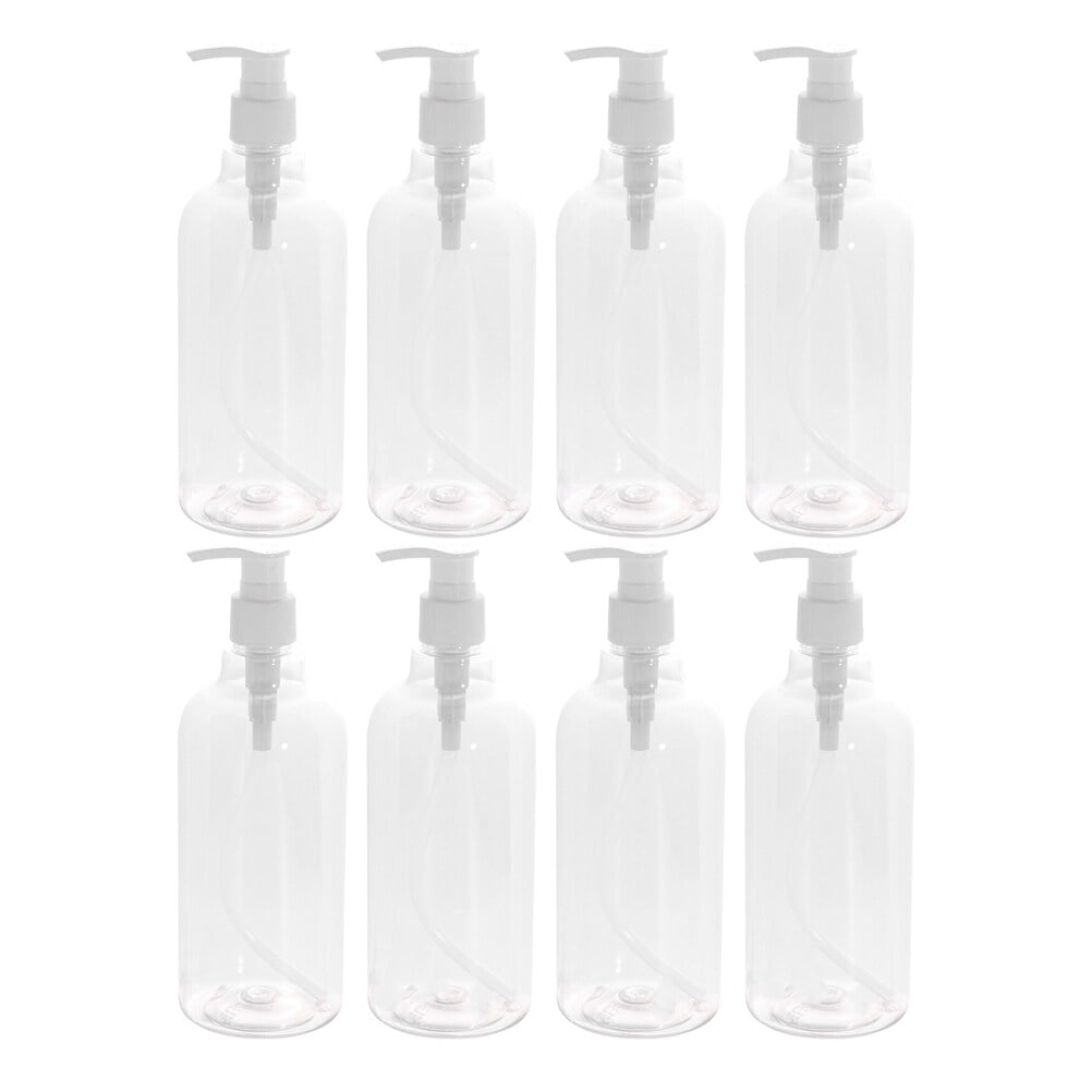 8 Set Pump Bottles Empty Refillable Dispenser Bottles Portable