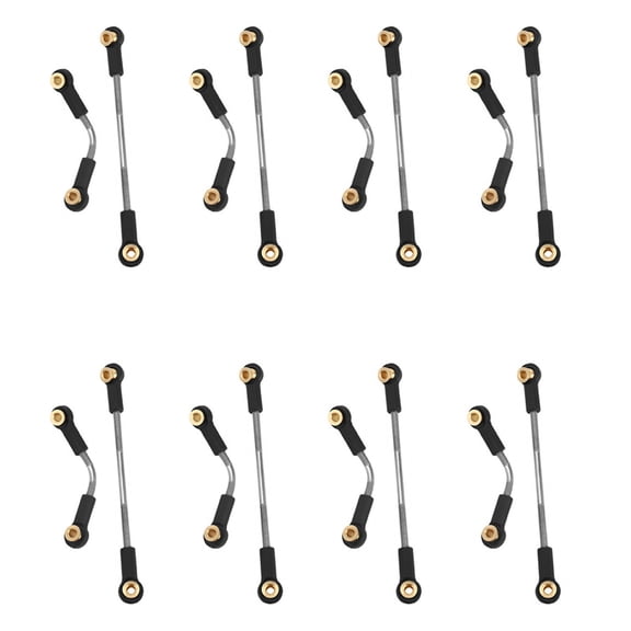 8 Set RC Car Steering Pull Rod Upgrade Part Metal RC Steering Rod for B1 B14 B24 B24 C14 C24 1/16
