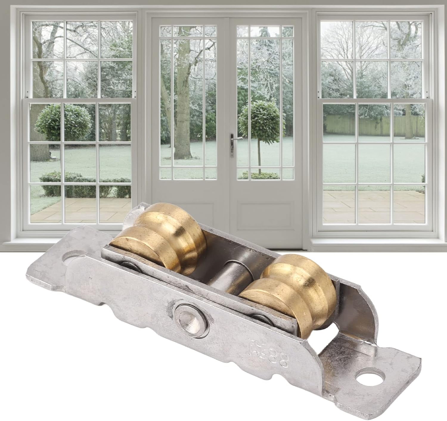 8 Set Sliding Door Rollers Replacement, Stainless Steel Heavy Duty Ball