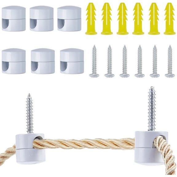 8 Set Swag Hooks for Ceiling Hanging White Ceiling Hooks for Hanging Lights Swag Hook Super Load Aluminum Hanging Lamp Hook Metal Ceiling Light Hook for Chandelier Hanging Cable Fixture White