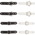 thumbnail image 1 of DIY 8 Sets 2 Styles Leather Sew-On Toggles Closures Black & White PU Leather Snap Toggle Sew On Duffle Jacket Buckle Rectangle Mixed Color DIY, 1 of 6