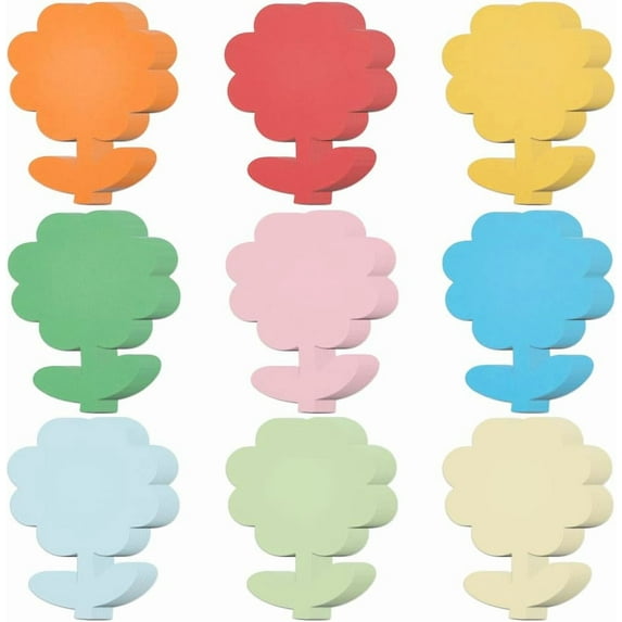 8 Sets 72Pcs 5.9 Inch Paper Flower Cutouts Bulletin Board Paper Cut Outs Assorted Colorful Summer Floral Small Cardboard Cutout for School Classroom Bulletin Board Wall DIY Craft Decoration