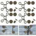 thumbnail image 1 of 8 Sets Alloy Adjustable Jean Button Pins Waist Tightener Platinum Sewing Fasteners for Garment Accessories Antique Bronze 32x11mm, 1 of 4