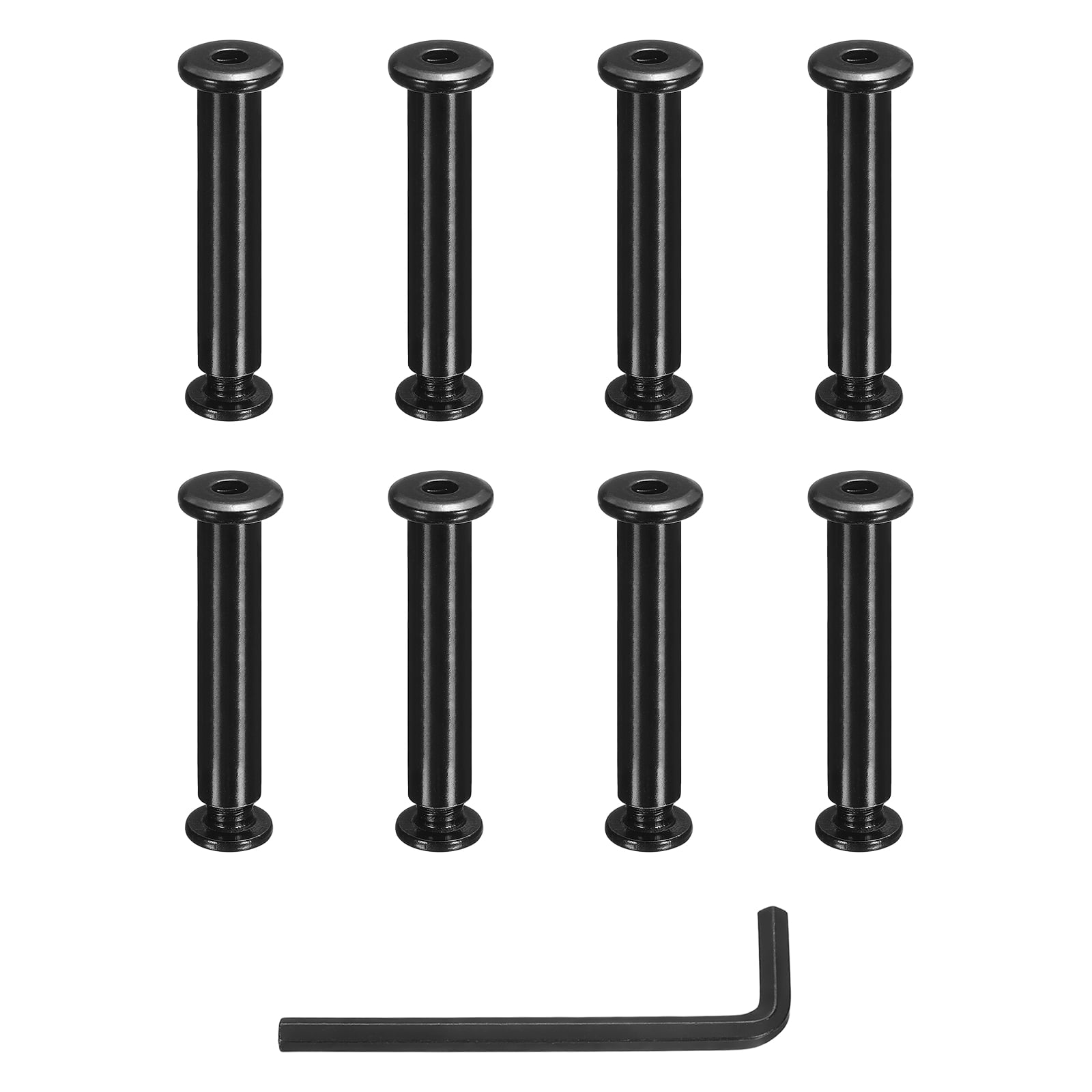 Uxcell 8 Sets Binding Post Screw Female M8*50*Φ10 Hex Drive Socket Cap with Wrench