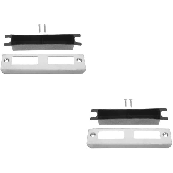 8 Sets  Door Safety Strike Plates Door Hole Cover Plates Household Door Deadbolt Plates